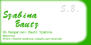 szabina bautz business card